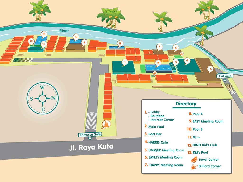 Harris Hotel & Residences Riverview Kuta, Bali Kuta  Exterior photo